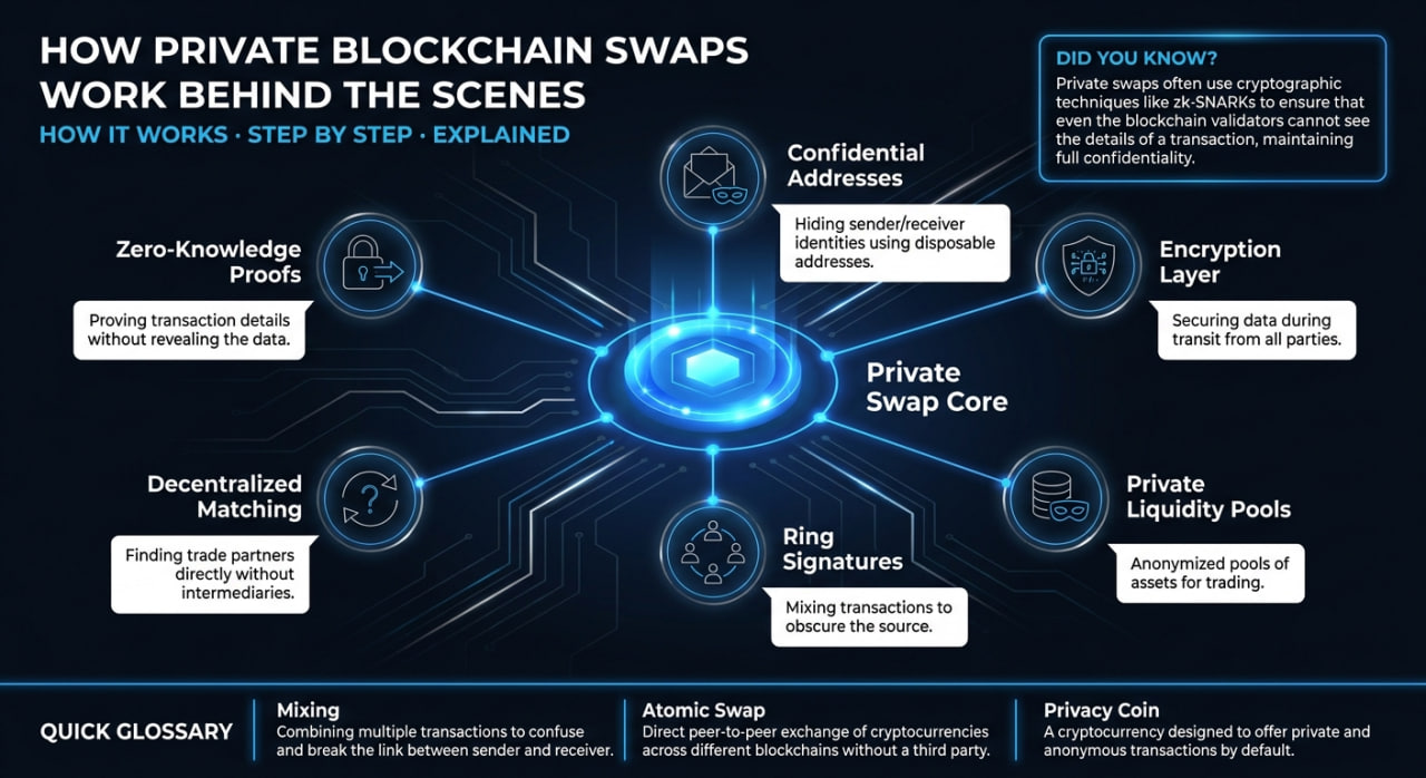 How Private Blockchain Swaps Work Behind the Scenes