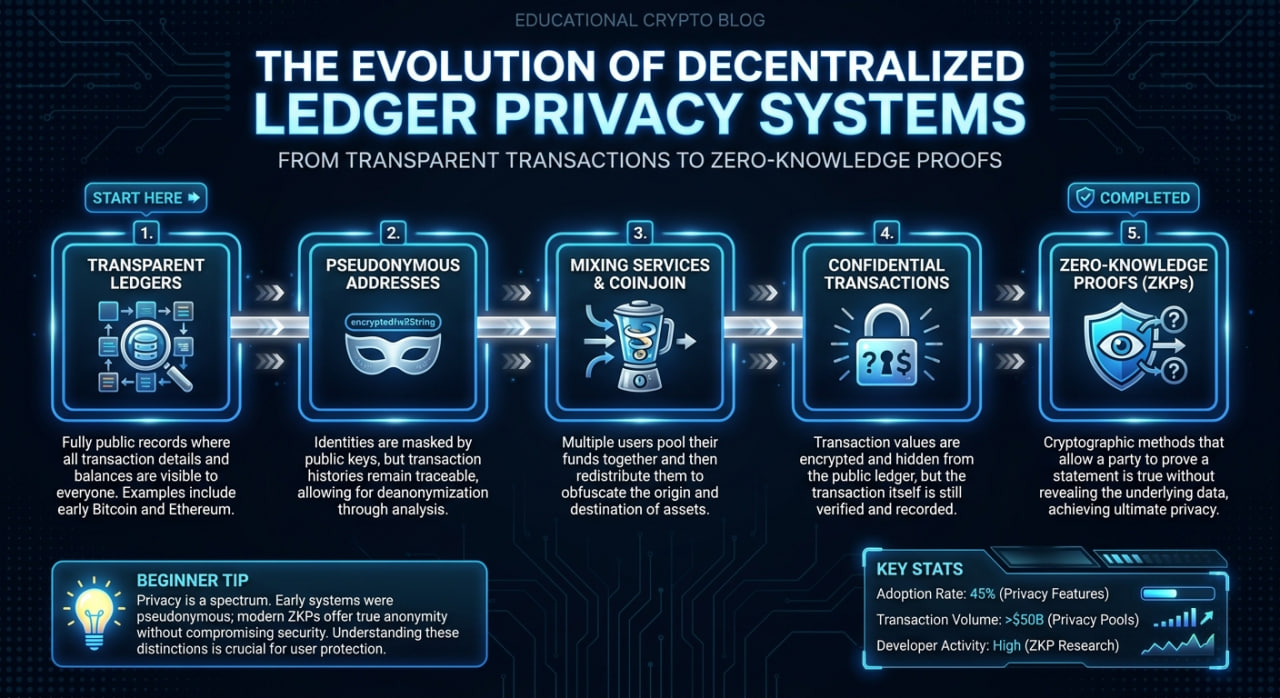 The Evolution of Decentralized Ledger Privacy Systems