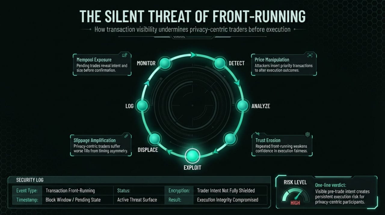 The Silent Threat of Front-Running: Understanding Its Impact on Privacy-Centric Traders