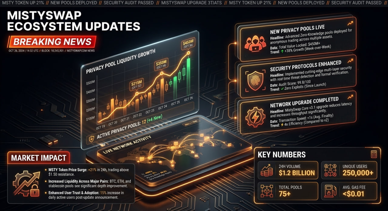 MistySwap Ecosystem Updates: New Privacy Pools and Security Protocols