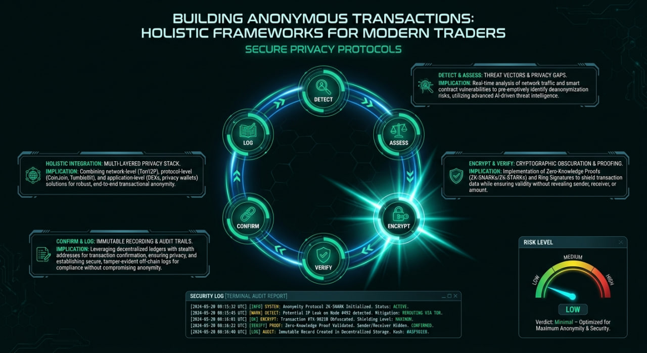 Building Anonymous Transactions: Holistic Frameworks for Modern Traders