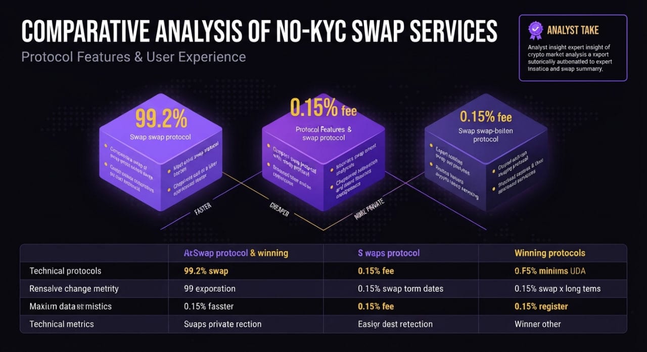 Comparative Analysis of No-KYC Swap Services: Protocol Features and User Experience