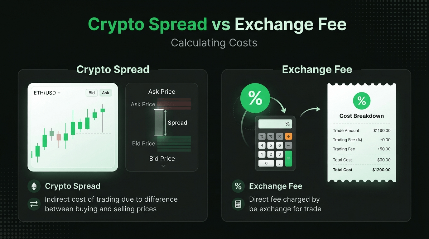Crypto Spread vs Exchange Fee: Calculating Costs