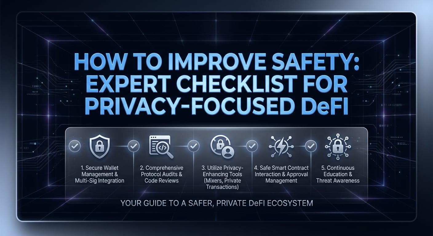 How to Improve Safety: Expert Checklist for Privacy-Focused DeFi