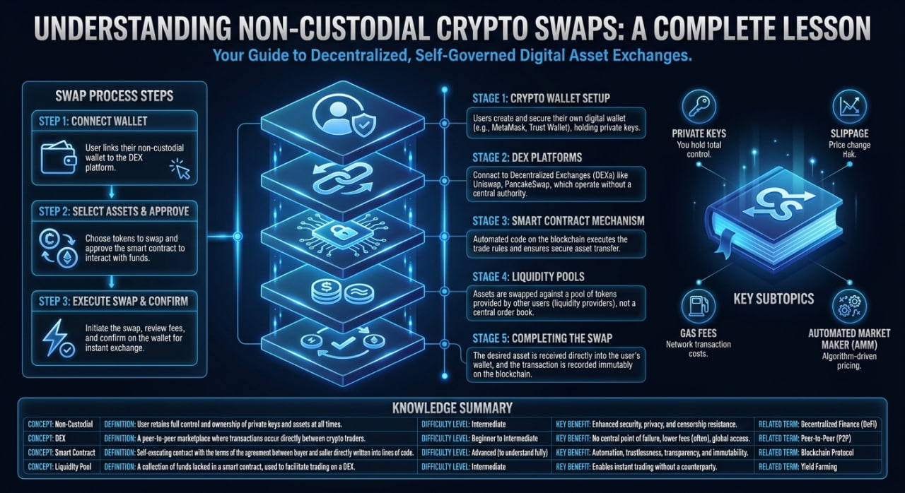 Understanding Non-Custodial Crypto Swaps: A Complete Lesson