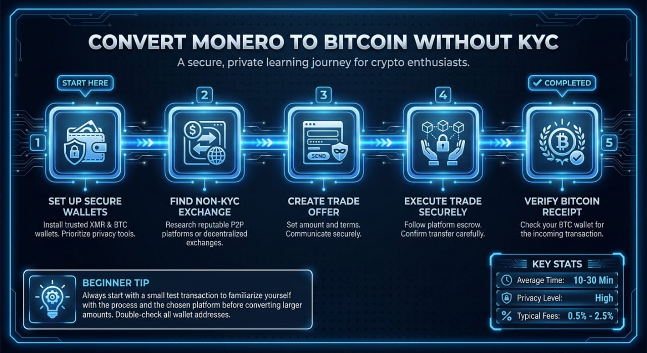 Convert Monero to Bitcoin Without KYC